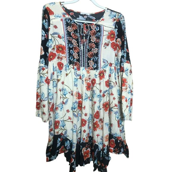 Women's Patron of Peace Bohemian Style Loose Fit Sz M Dress - Picture 1 of 9